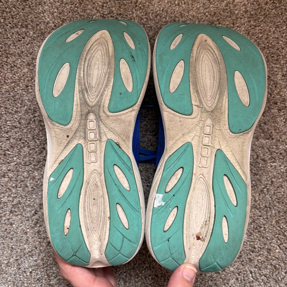 Topo Athletic Atmos Blue Aqua Running Shoes Womens Size 9.5 - Picture 6 of 7